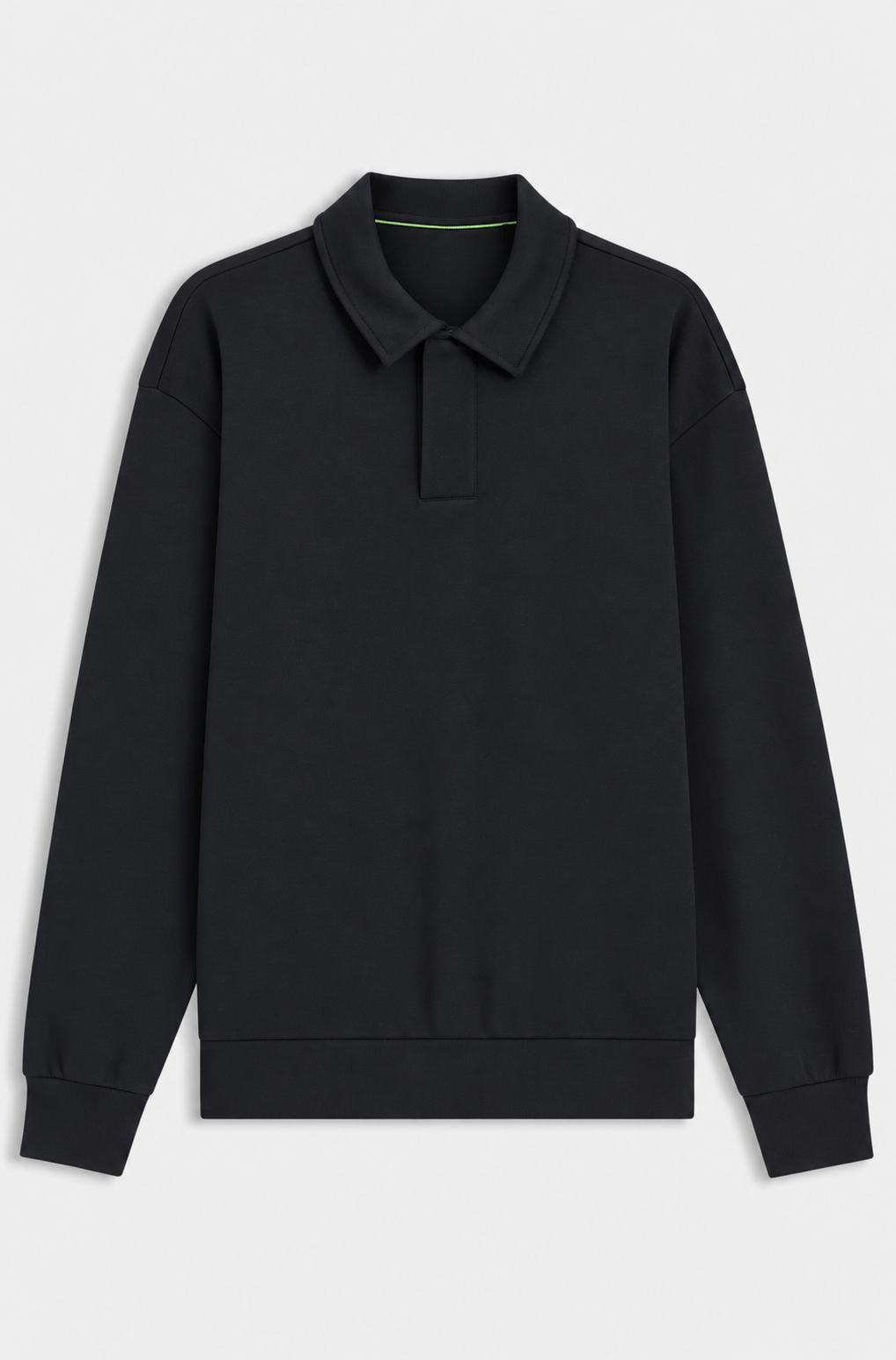 Relaxed-fit polo sweatshirt in French Terry - Dark Blue