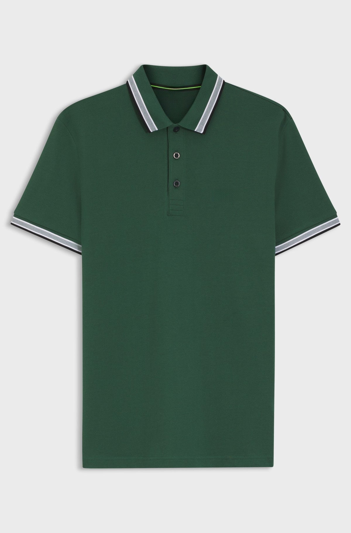 Cotton piqué polo shirt with logo details - Dark Green