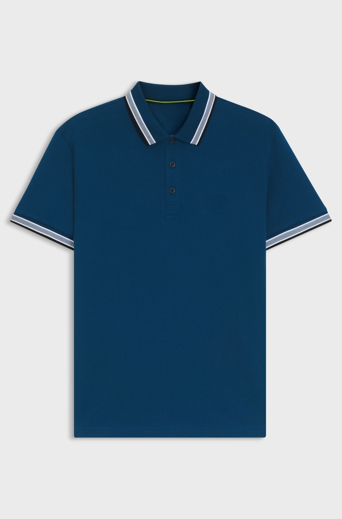 Cotton piqué polo shirt with logo details - Dark Blue