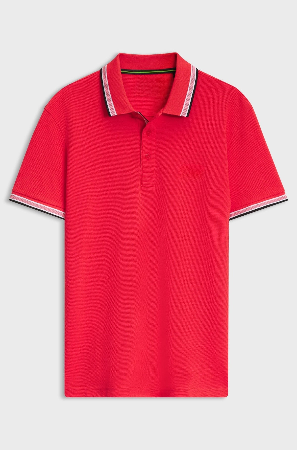 Cotton piqué polo shirt with logo details - Red