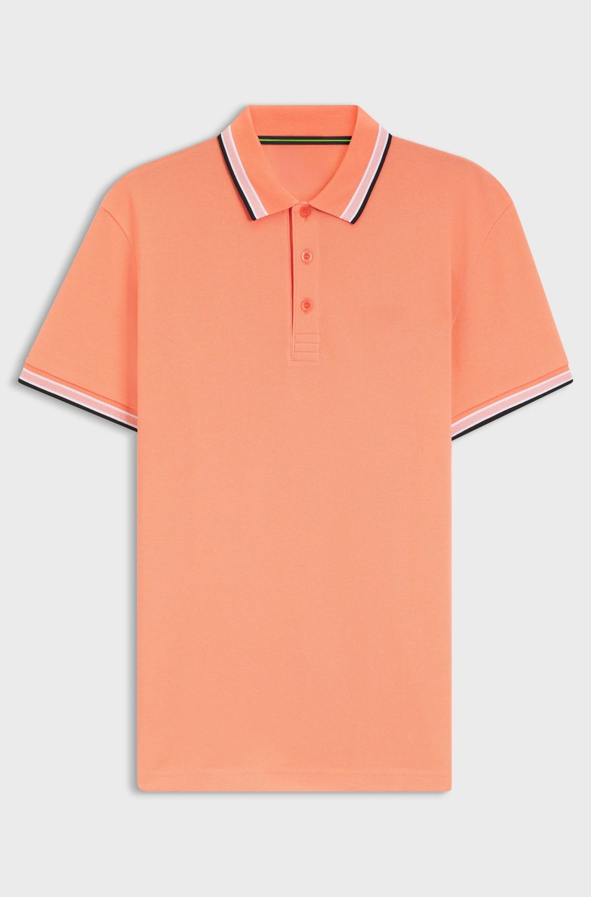 Cotton piqué polo shirt with logo details - Orange