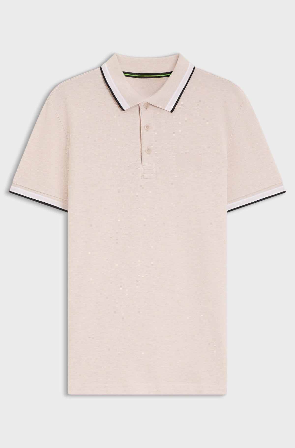 Cotton piqué polo shirt with logo details - Light Pink