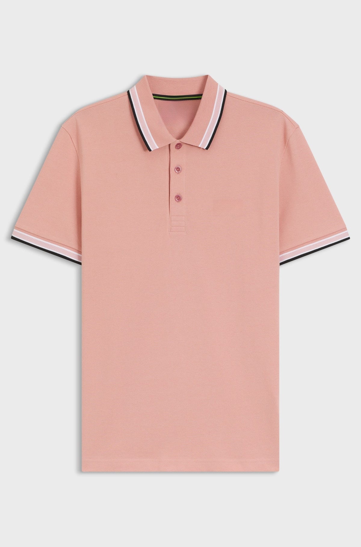 Cotton piqué polo shirt with logo details - Light Pink