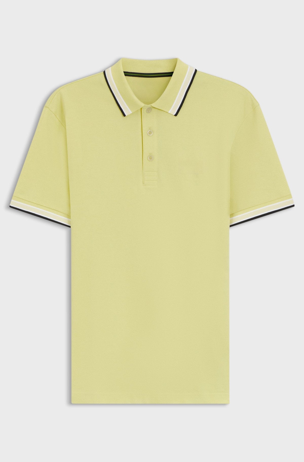 Cotton piqué polo shirt with logo details - Light Yellow