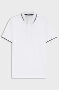 Active Paddy regular-fit polo shirt in quick-dry stretch piqué - White