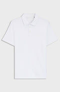 Slim-fit polo shirt in interlock cotton - White
