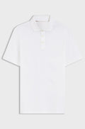 Mercerised-cotton polo shirt - White