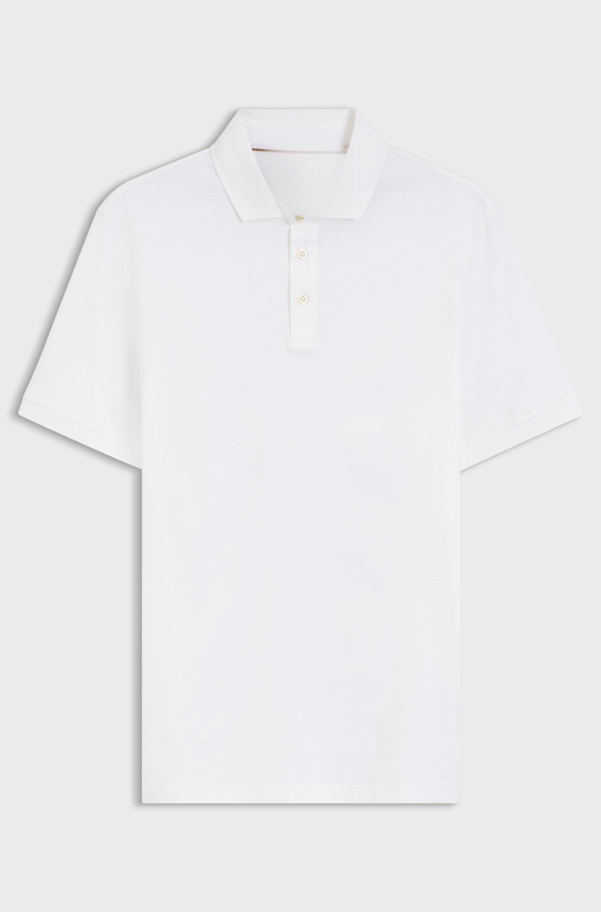 Mercerised-cotton polo shirt - White