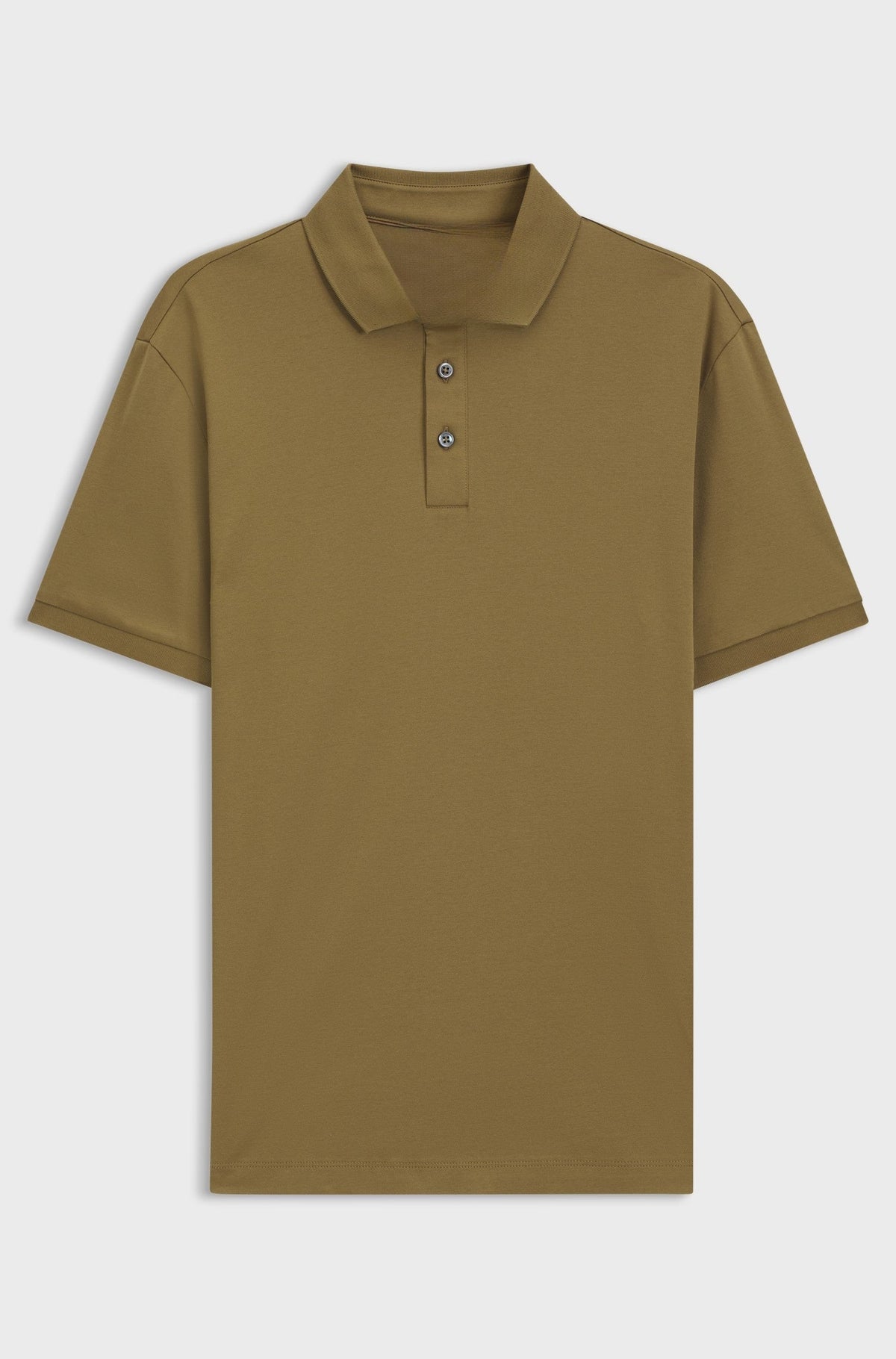 Mercerised-cotton polo shirt - Gold