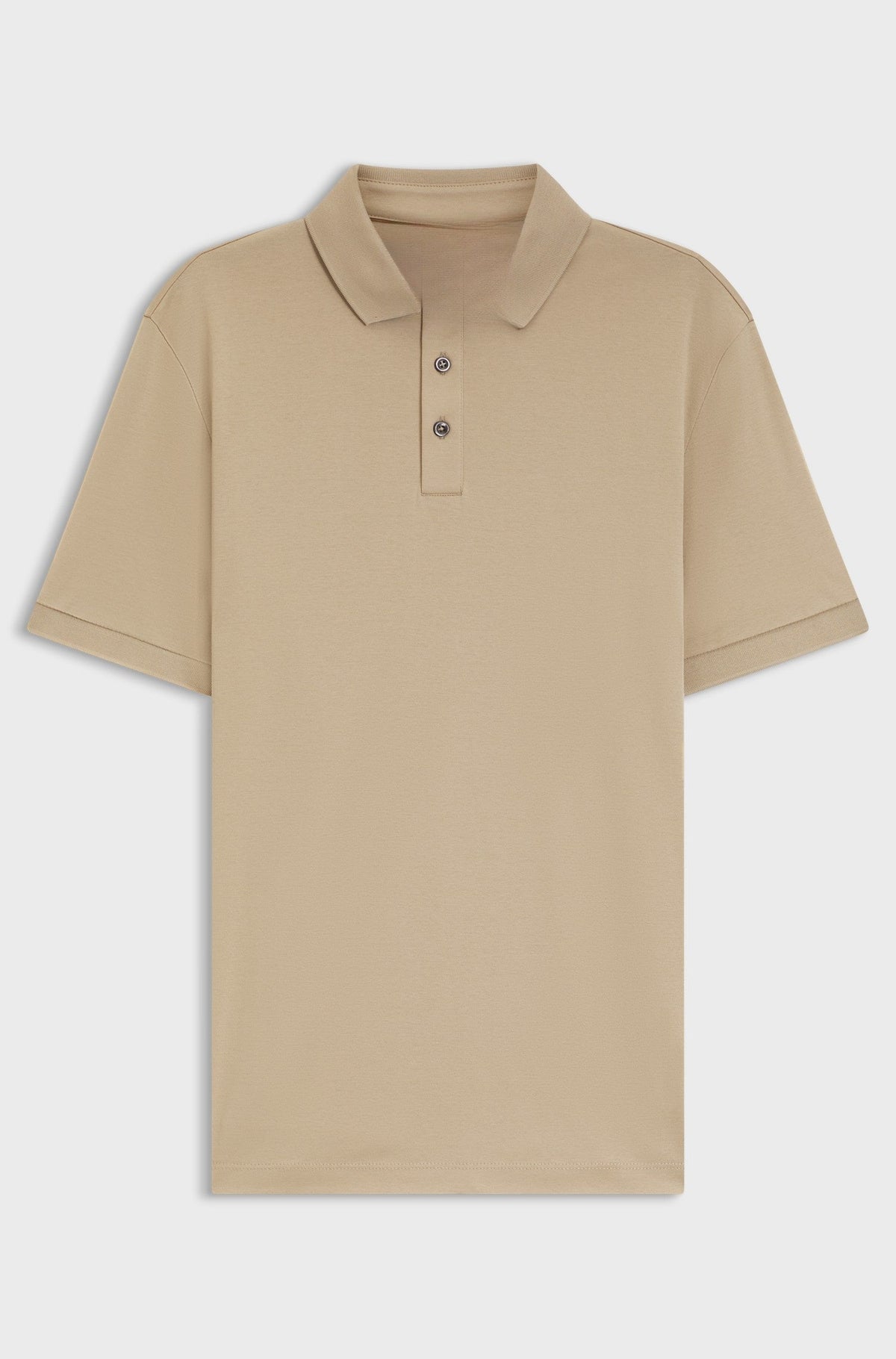 Mercerised-cotton polo shirt - Light Beige