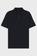 Mercerised-cotton polo shirt - Dark Blue
