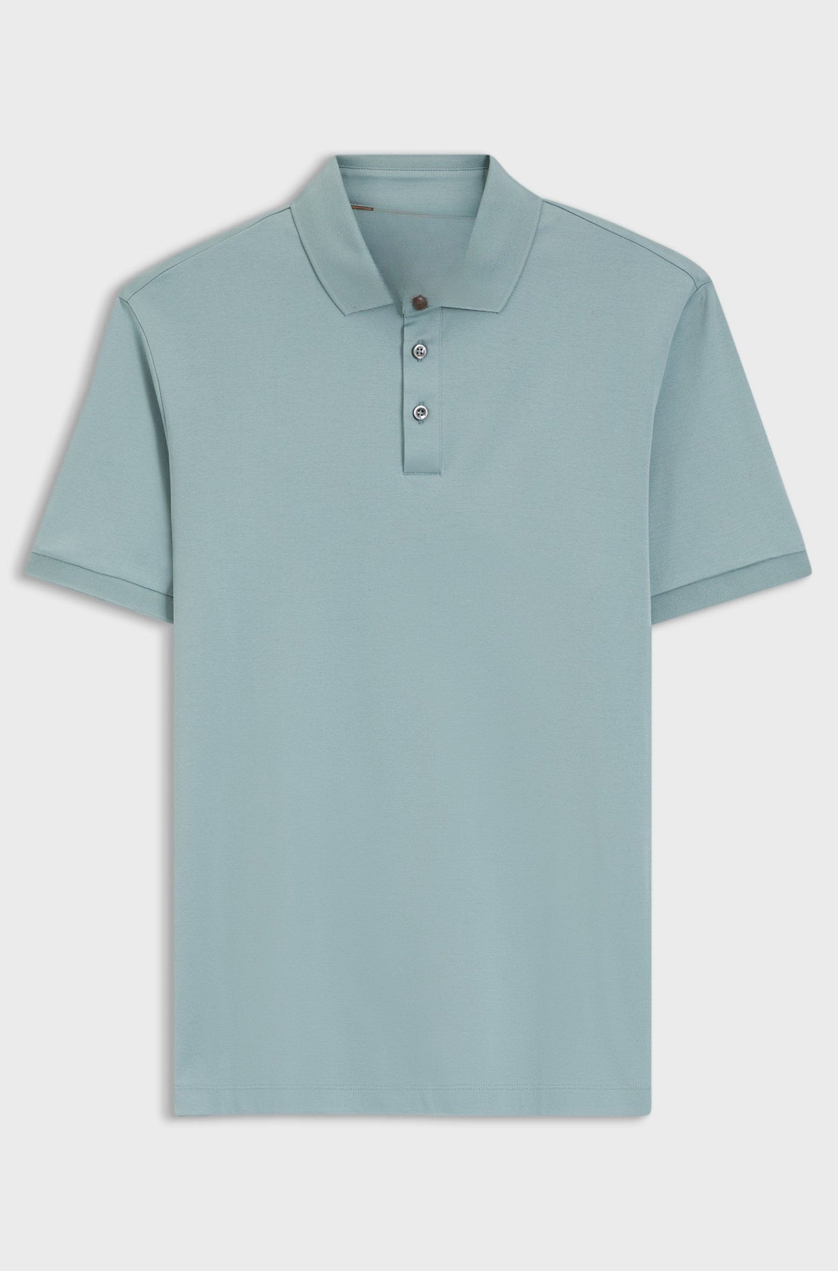 Mercerised-cotton polo shirt - Light Blue