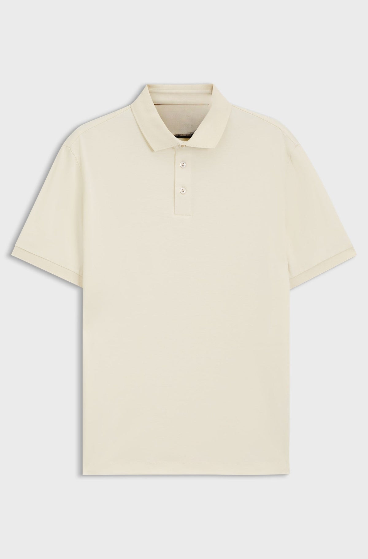 Mercerised-cotton polo shirt - Light Yellow