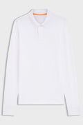 Slim-fit polo shirt in stretch-cotton piqué - White