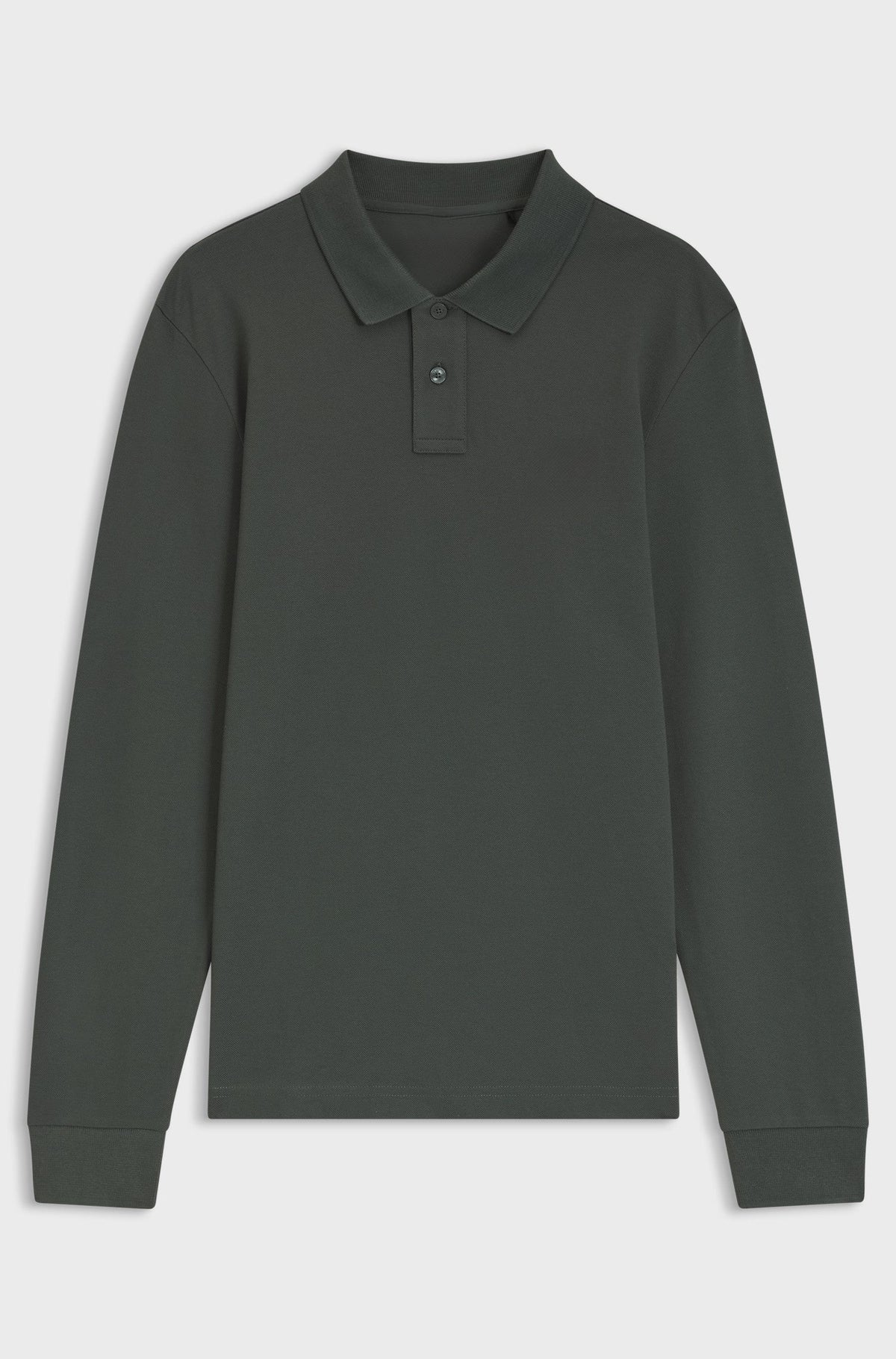 Slim-fit polo shirt in stretch-cotton piqué - Dark Green