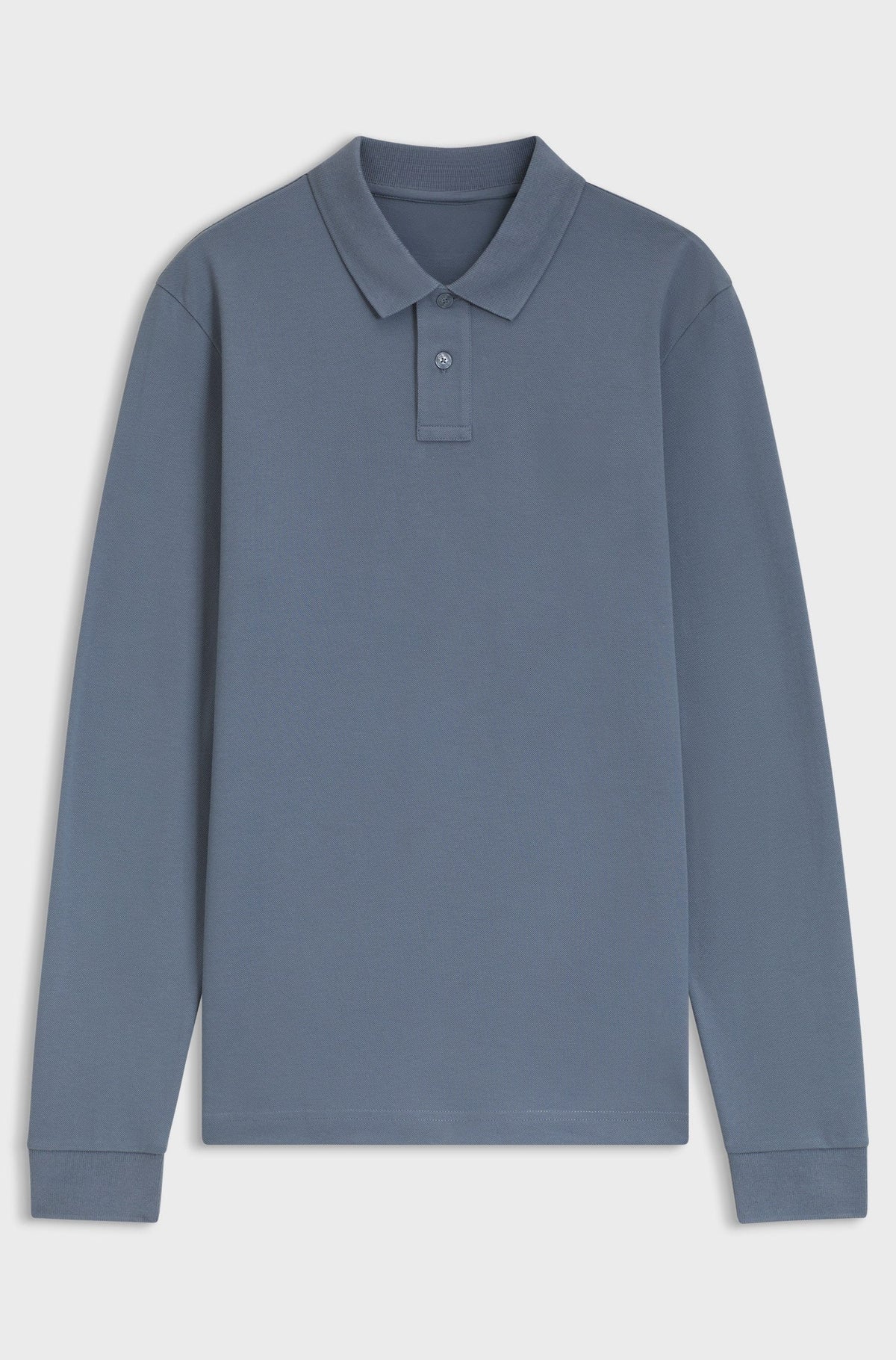 Slim-fit polo shirt in stretch-cotton piqué - Blue