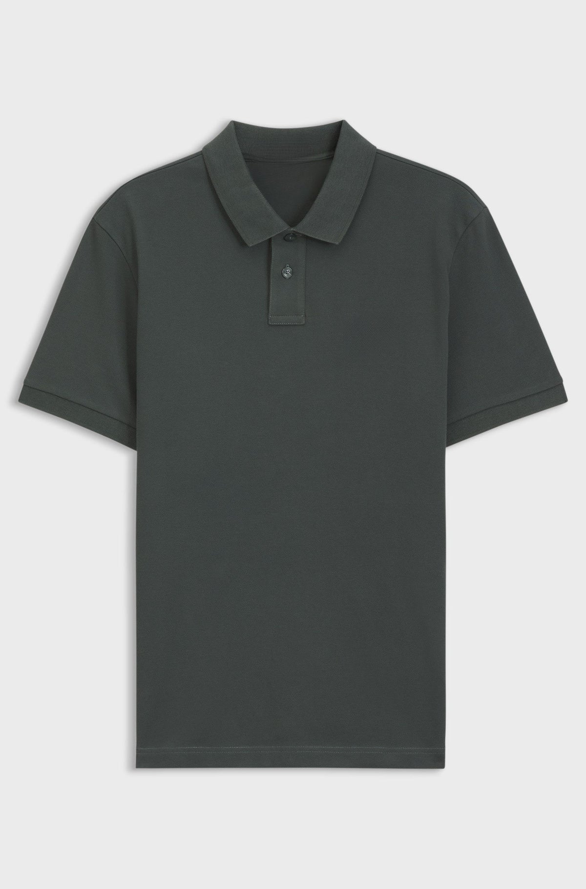 Stretch-cotton slim-fit polo shirt with logo patch - Dark Green