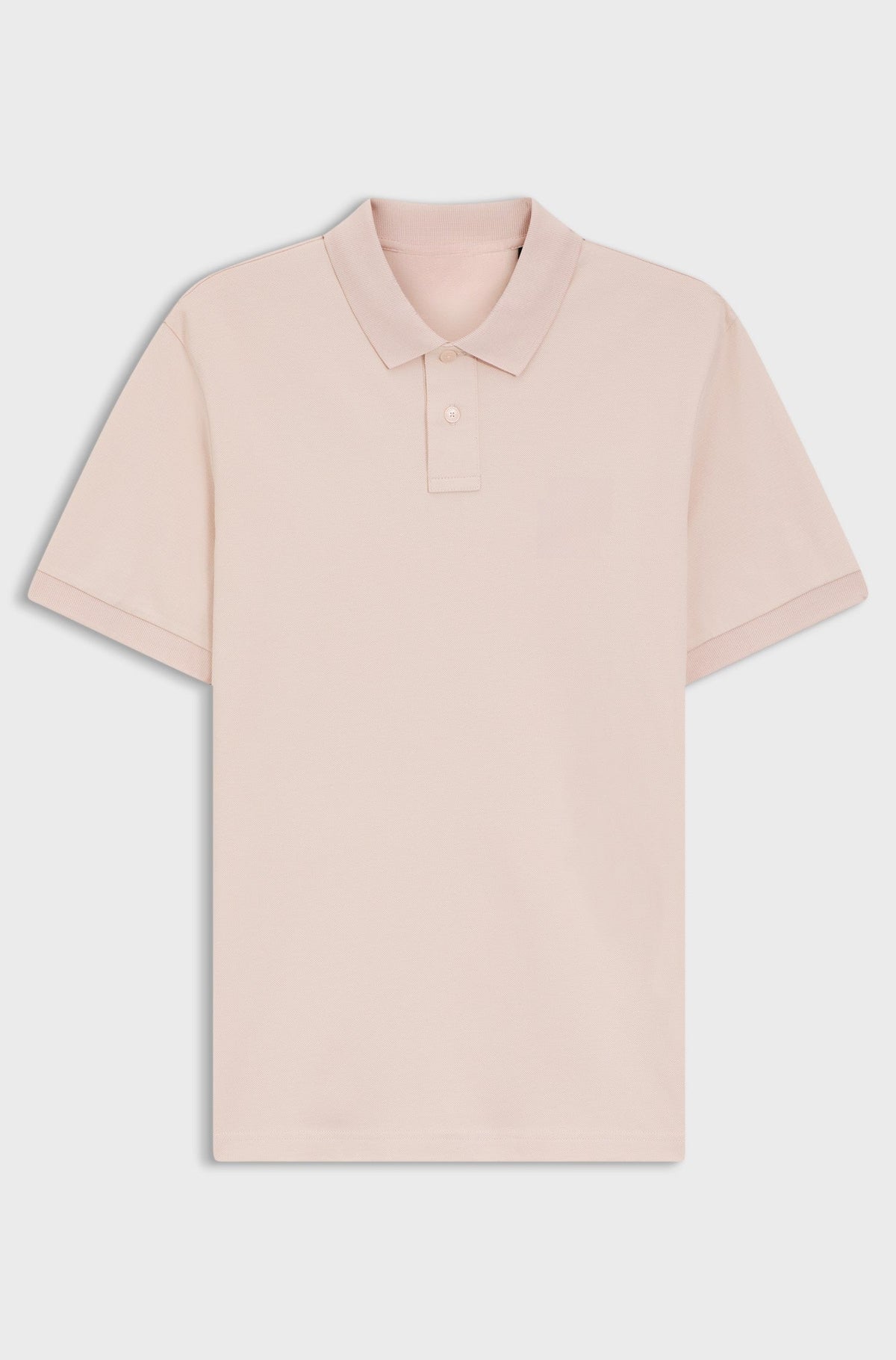 Stretch-cotton slim-fit polo shirt with logo patch - Light Pink