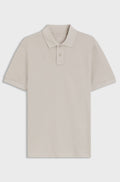 Knit polo shirt in cotton - Light Grey