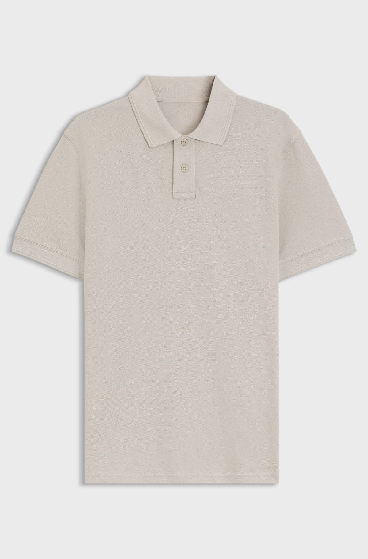 Knit polo shirt in cotton - Light Grey