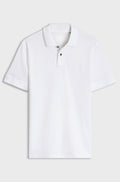 Knit polo shirt in cotton - White