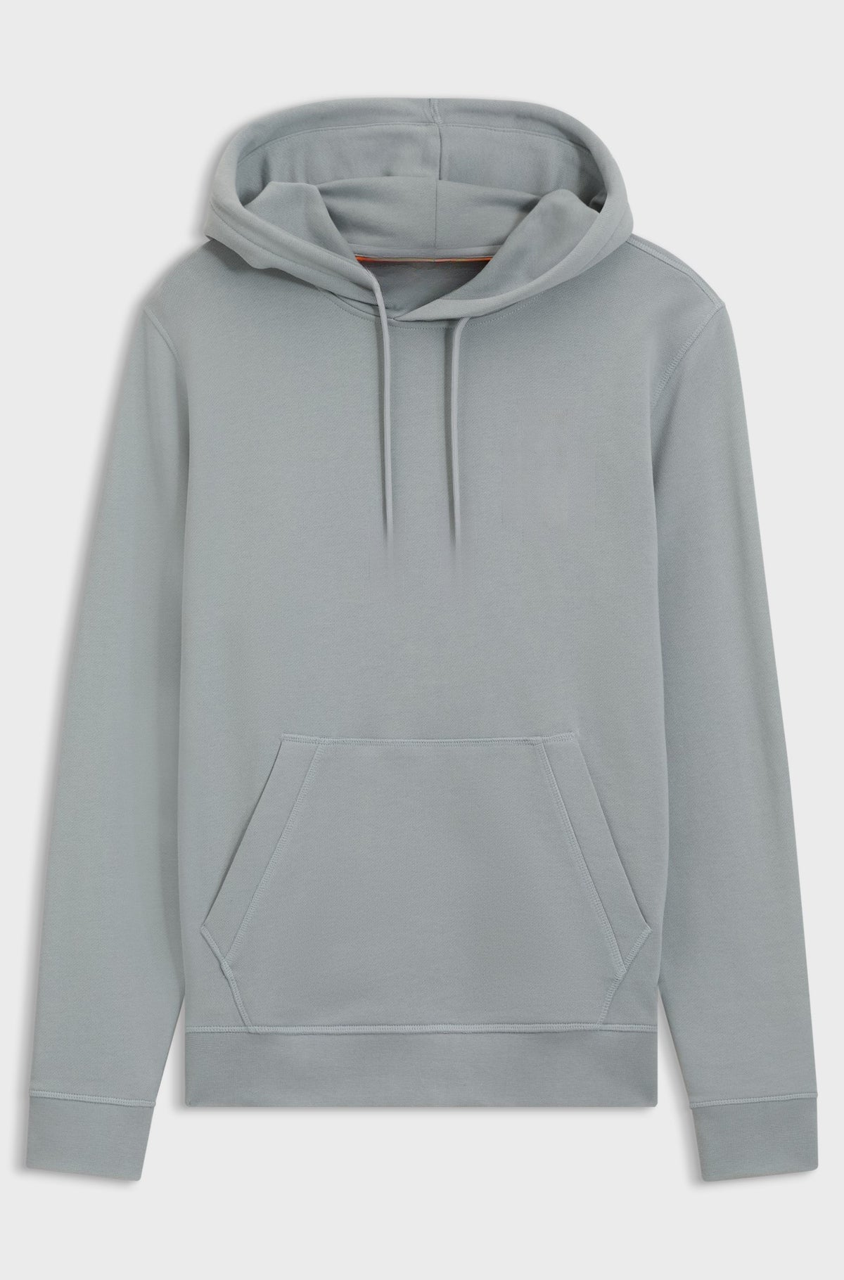 Straight-fit cotton-terry hoodie for layering - Light Grey