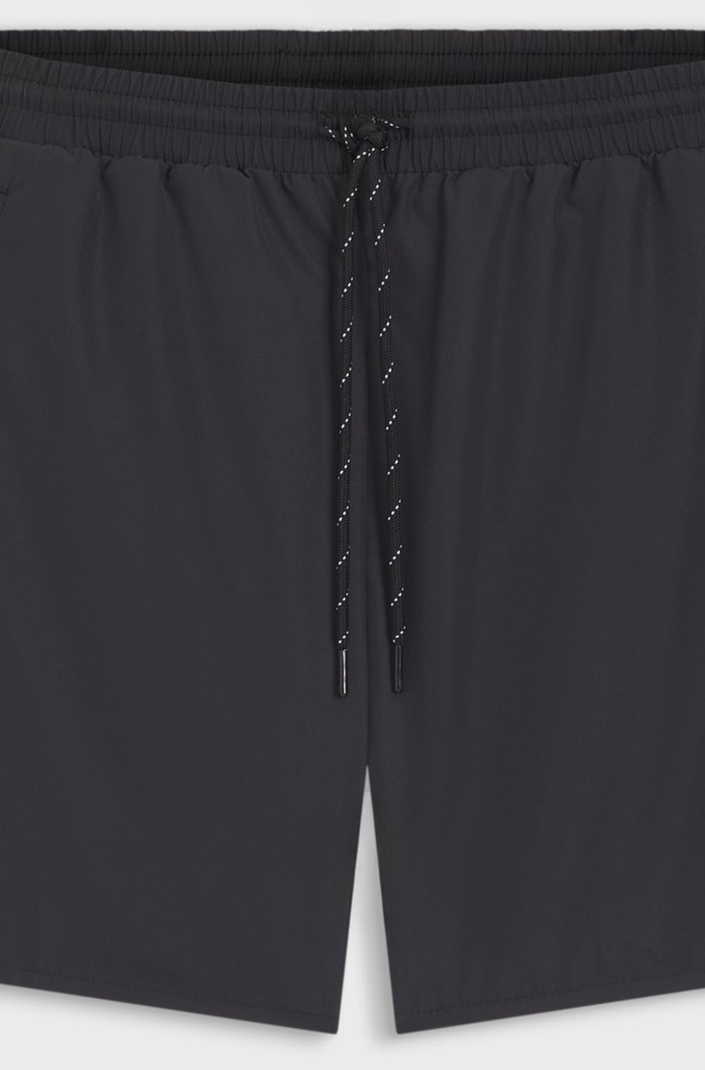 Quick-dry swim shorts with contrast piping - Black