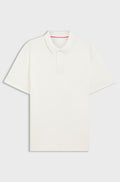 Interlock-cotton polo shirt with stacked logo - Natural