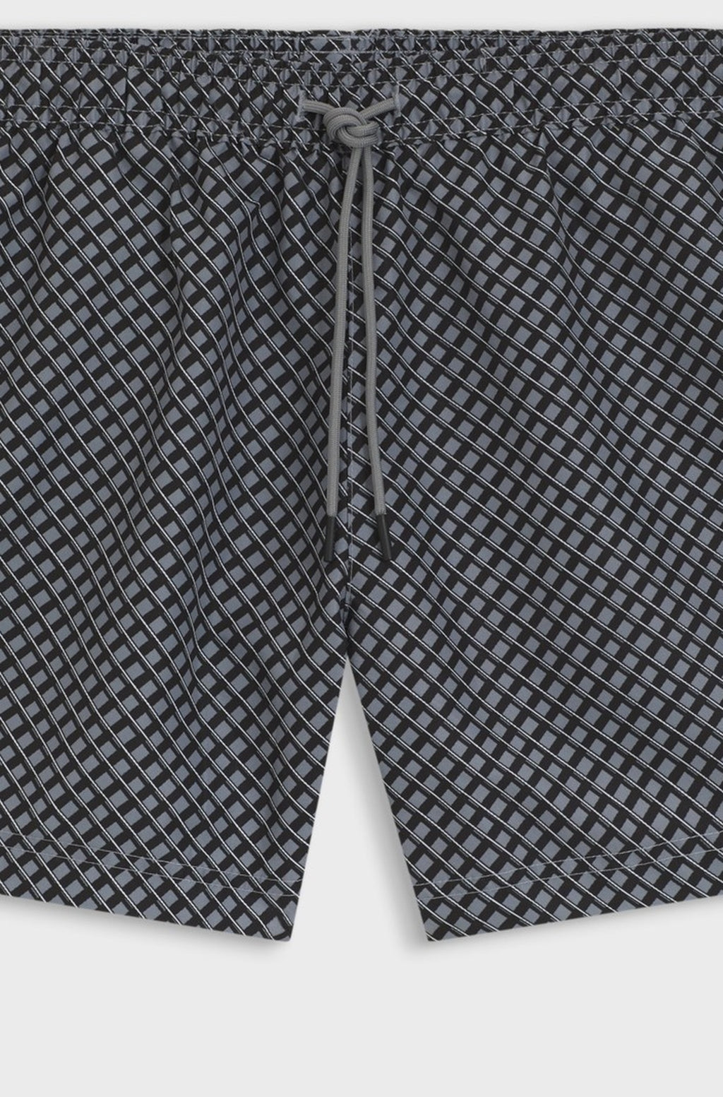 Quick-dry mini-print swim shorts with drawstring waist - Grey
