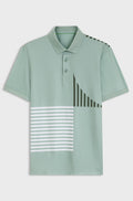 Paddy Active stretch-jersey polo shirt with digital print - Light Green