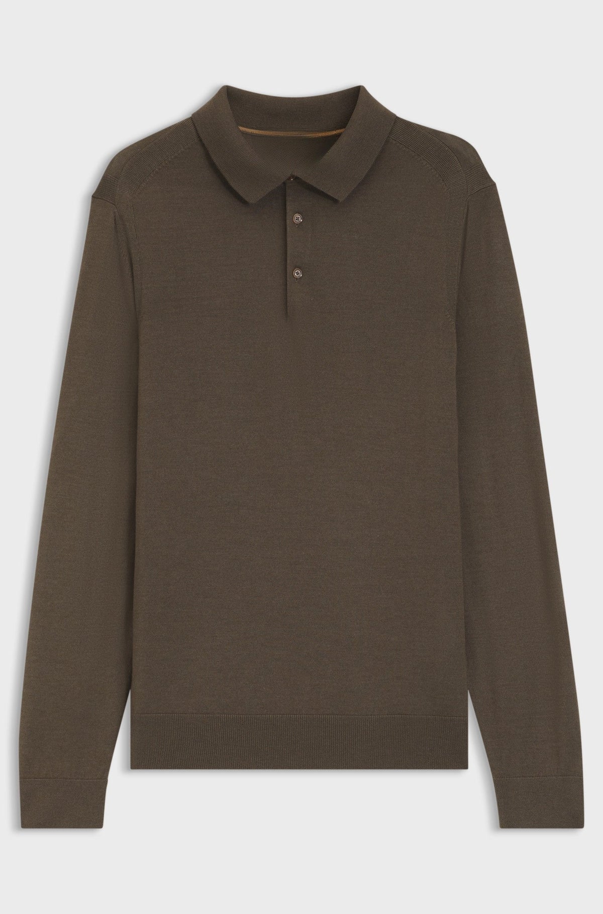 Knit polo sweater - Dark Brown