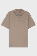 Cotton polo shirt - Light Brown