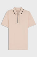 Active Slim-fit polo shirt in moisture-wicking stretch cotton - Light Pink