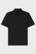 Polo shirt in mercerised cotton with Double B monogram - Black
