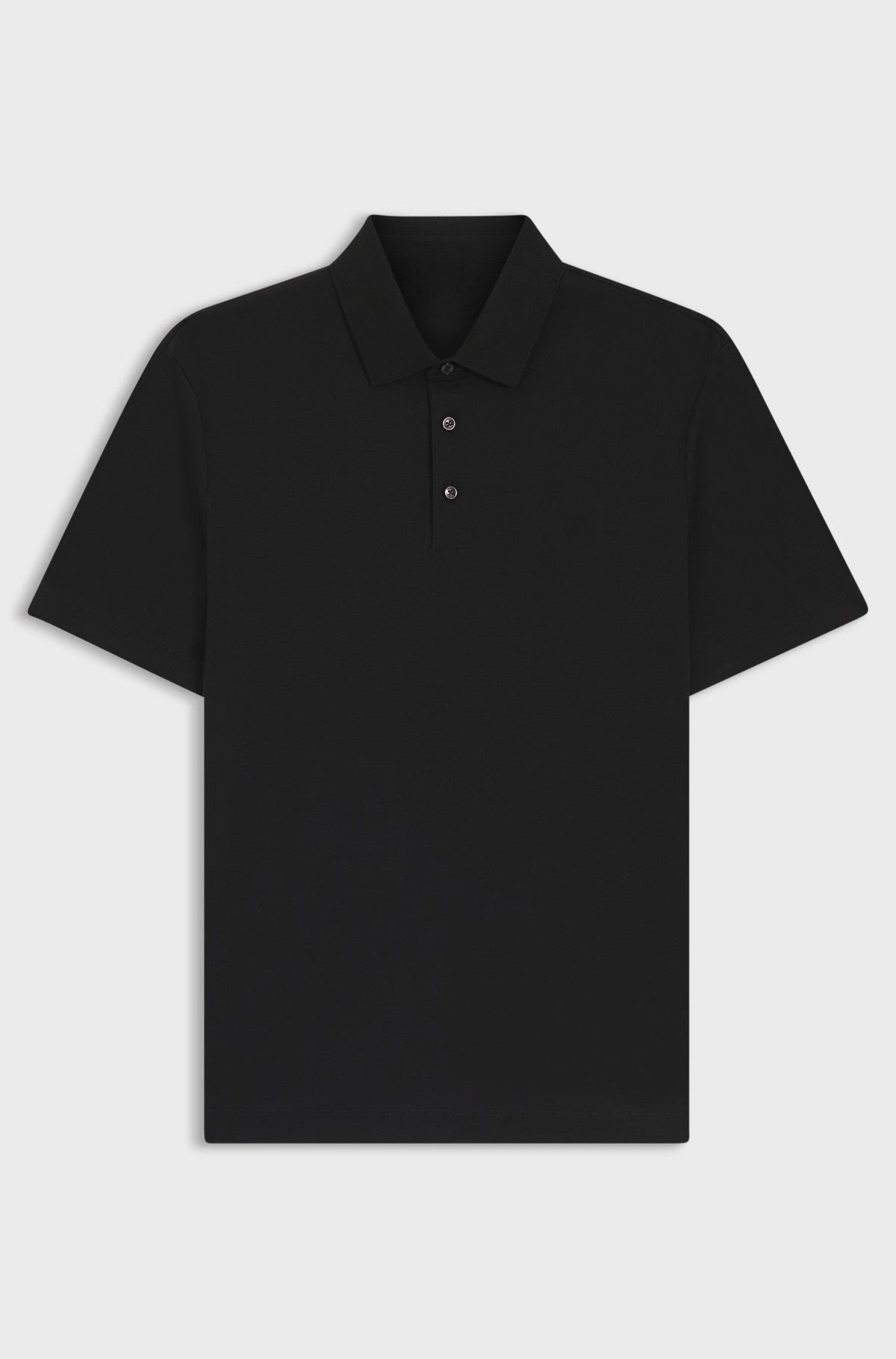 Polo shirt in mercerised cotton with Double B monogram - Black