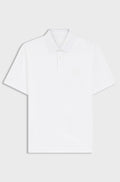 Polo shirt in mercerised cotton with Double B monogram - White