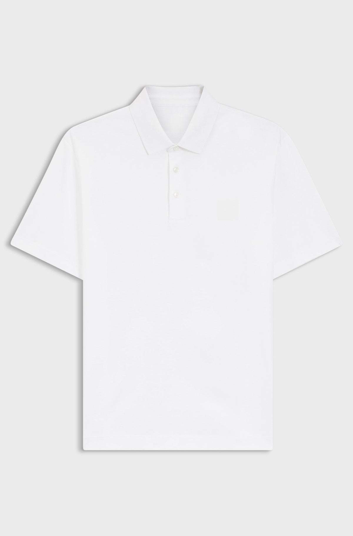 Polo shirt in mercerised cotton with Double B monogram - White