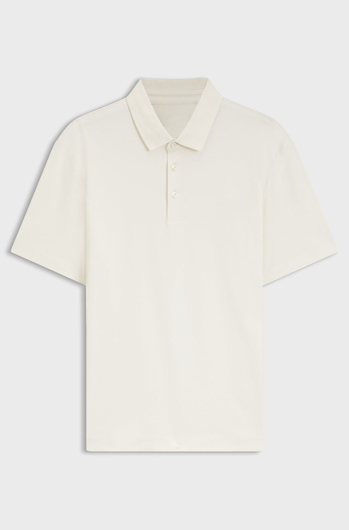 Polo shirt in mercerised cotton with Double B monogram - Natural