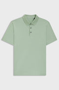 Polo shirt in mercerised cotton with Double B monogram - Light Green
