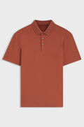 Polo shirt in mercerised cotton with Double B monogram - Orange