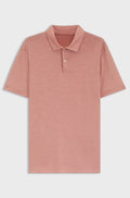Regular-fit polo shirt in a wool blend - Light Pink