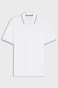Cotton-piqué polo shirt with embroidered logo - White