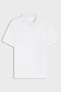 Polo shirt in cotton and silk - White