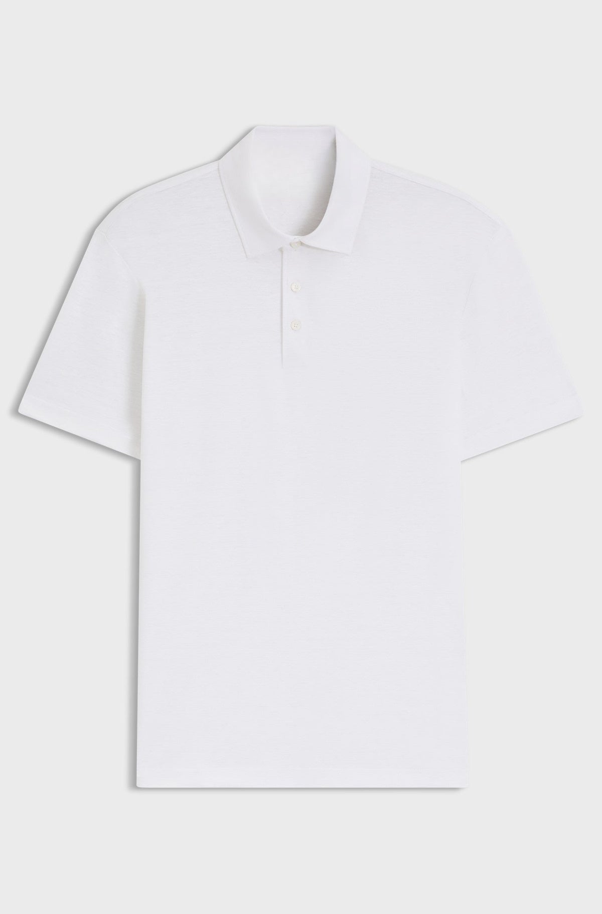 Polo shirt in linen - White