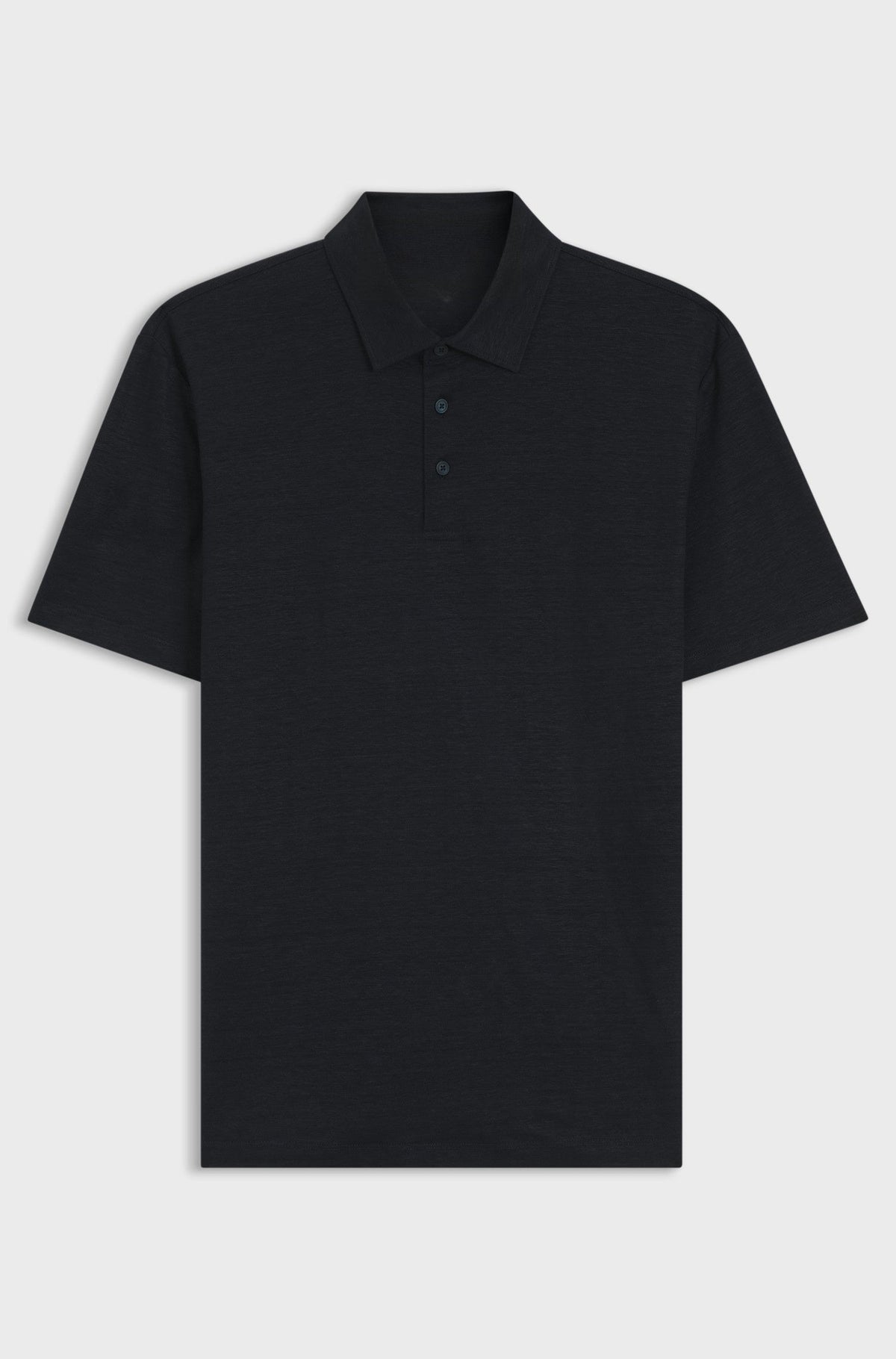 Polo shirt in linen - Dark Blue