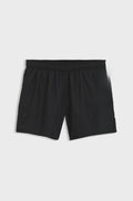 Quick-dry swim shorts with hidden waist cord - Black
