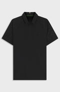 Active polo shirt with moisture management - Black
