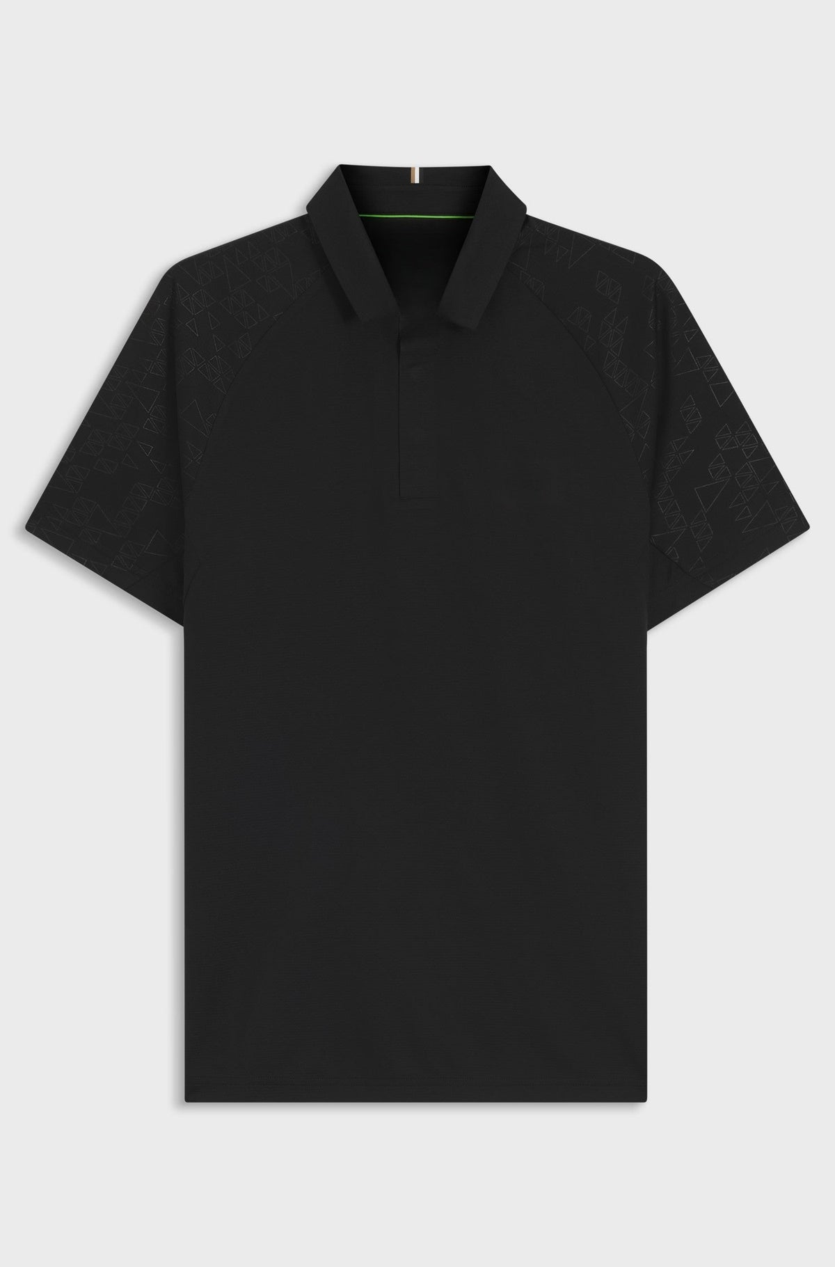 Active polo shirt with moisture management - Black