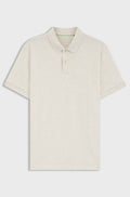 Paddy polo shirt with structured logo patch - Natural