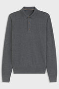 Merino-wool polo sweater - Dark Grey